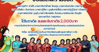 รางวัล ชมเชย การประกวดนาฏศิลป์จีน 